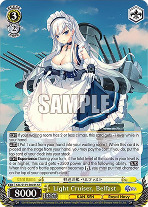 Light Cruiser Belfast SR AZL/S119-E003S SR Azur Lane Vol. 2 Card