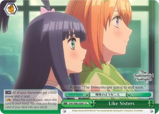 Like Sisters 5HY/W83-E061 CC The Quintessential Quintuplets Card