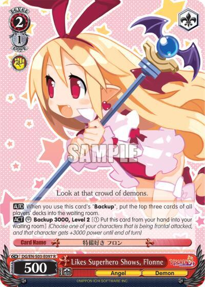 Likes Superhero Shows Flonne DG/EN-S03-E097 R Disgaea Card