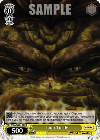Lion Turtle ATLA/WX04-004 U Avatar: The Last Airbender Card
