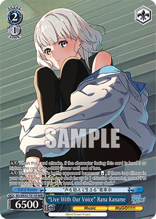 Live With Our Voice Rana Kaname RRR BD/WE42-TE15R RRR BanG Dream! Girls Band Party! Countdown Collection Premium Booster Card