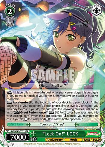 Lock On LOCK SR BD/W95-E055S SR BanG Dream! Girls Band Party! 5th Anniversary Card