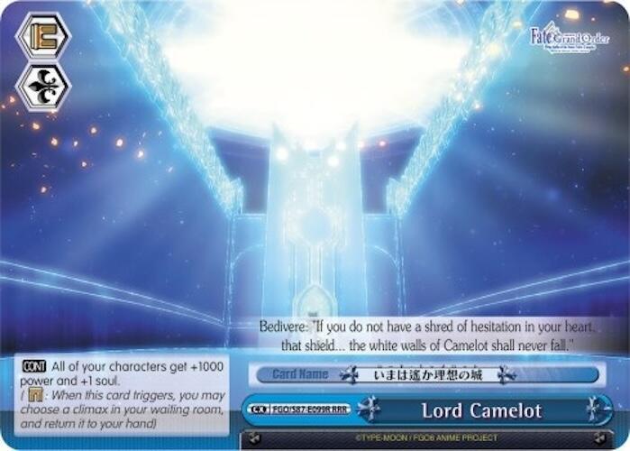 Lord Camelot RRR FGO/S87-E099R RRR Fate/Grand Order THE MOVIE Divine Realm of the Round Table: Camelot Card