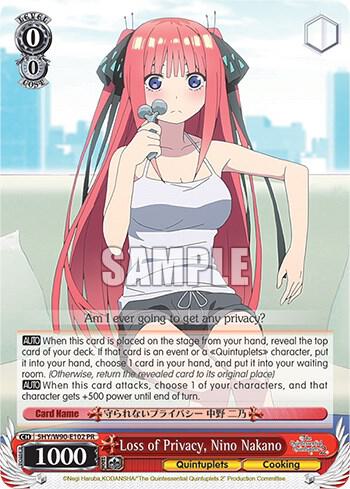 Loss of Privacy Nino Nakano 5HY/W90-E102 PR The Quintessential Quintuplets 2 Card