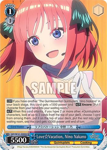Love Vacation Nino Nakano SR 5HY/W101-E095S SR The Quintessential Quintuplets Movie Card