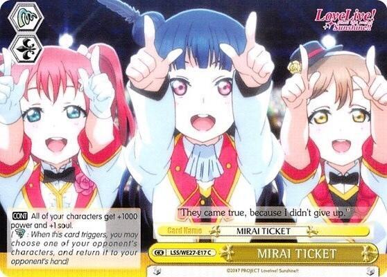 MIRAI TICKET Yellow LSS/WE27-E17 C Love Live! Sunshine!! Extra Booster Card