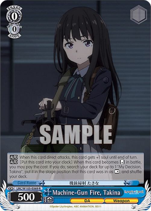 Machine Gun Fire Takina LRC/W105-E069 R Lycoris Recoil Card