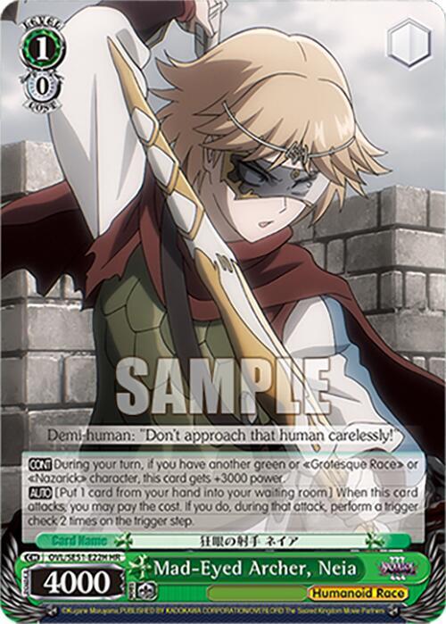 Mad Eyed Archer Neia HR OVL/SE51-E22H HR Nazarick: Tomb of the Undead Vol.3 Extra Booster Card