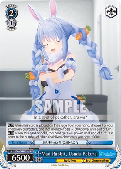 Mad Rabbit Usada Pekora HOL/W91-TE089 TD hololive production Card