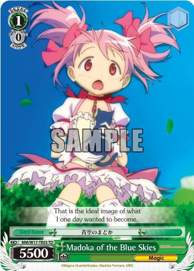 Madoka of the Blue Skies TD MM/W17-TE03 TD Puella Magi Madoka Magica Card