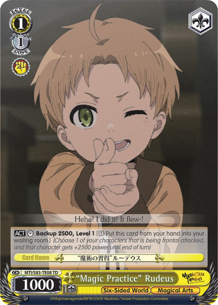 Magic Practice Rudeus MTI/S83-TE08 TD Mushoku Tensei: Jobless Reincarnation Card