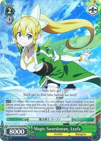 Magic Swordsman Leafa RRR SAO/S20-E026R RRR Sword Art Online Card