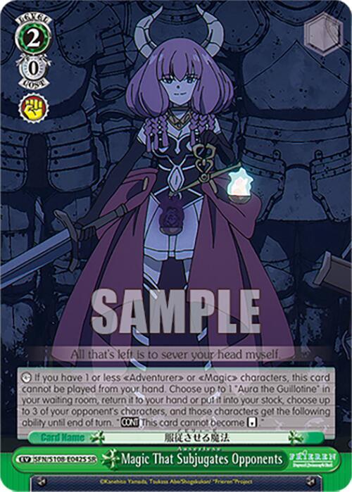Magic That Subjugates Opponents SR SFN/S108-E042S SR Frieren: Beyond Journey’s End Card