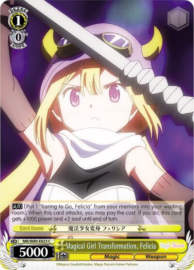 Magical Girl Transformation Felicia MR/W80-E023 C Magia Record: Puella Magi Madoka Magica [Side Story] (Anime) Card