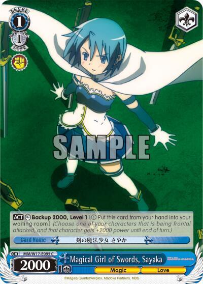 Magical Girl of Swords Sayaka MM/W17-E095 C Puella Magi Madoka Magica Card