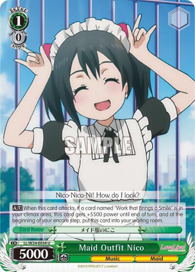 Maid Outfit Nico LL/W24-E034 U Love Live! Card