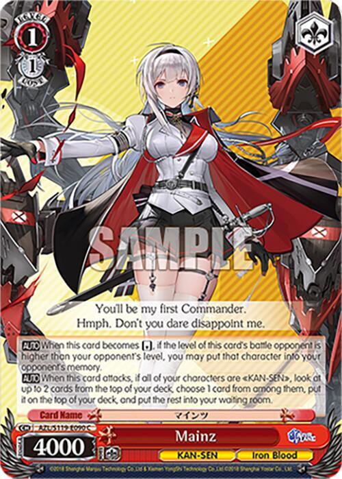 Mainz AZL/S119-E090 C Azur Lane Vol. 2 Card