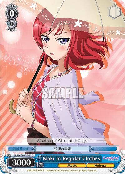 Maki in Regular Clothes LL/EN-W01-101 C Love Live! DX Card