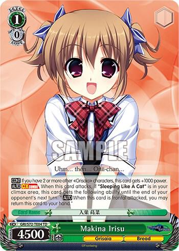 Makina Irisu GRI/S72-TE04 TD The Fruit of Grisaia Card