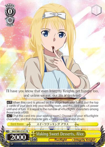 Making Sweet Desserts Alice SAO/S80-E101 PR Sword Art Online -Alicization- Vol.2 Card