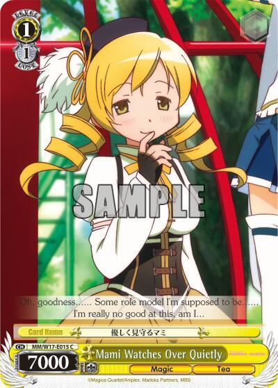 Mami Watches Over Quietly MM/W17-E015 C Puella Magi Madoka Magica Card