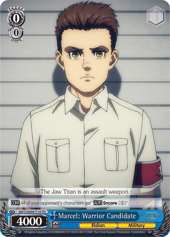 Marcel Warrior Candidate AOT/SX04-T14 TD Attack On Titan: Final Season Card