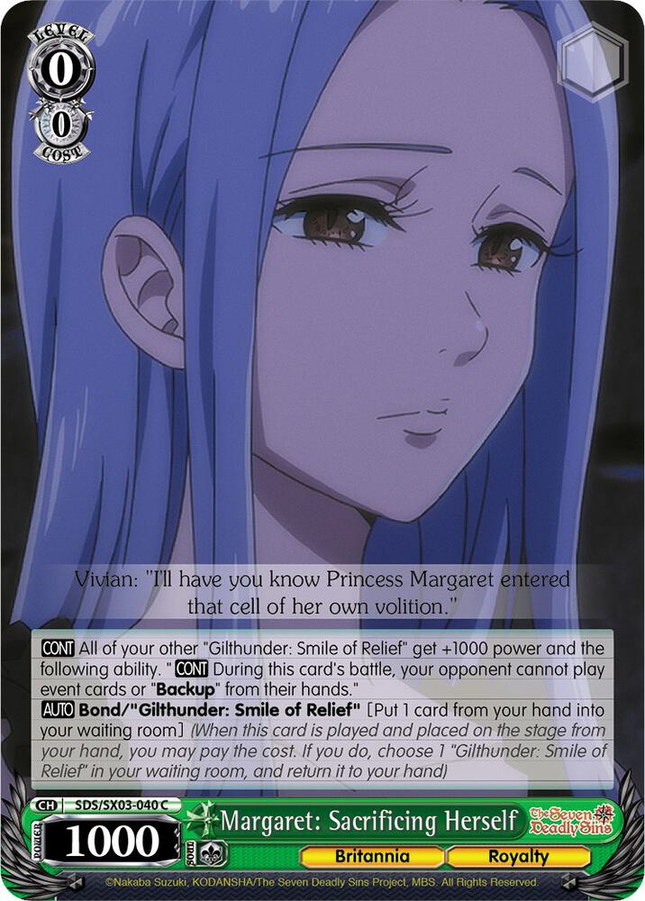Margaret Sacrificing Herself SDS/SX03-040 C The Seven Deadly Sins Card
