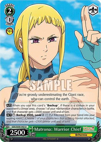 Matrona Warrior Chief SDS/SX05-042 U The Seven Deadly Sins: Revival of The Commandments Card