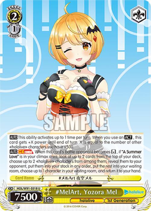MelArt Yozora Mel HOL/W91-E018 U hololive production Card