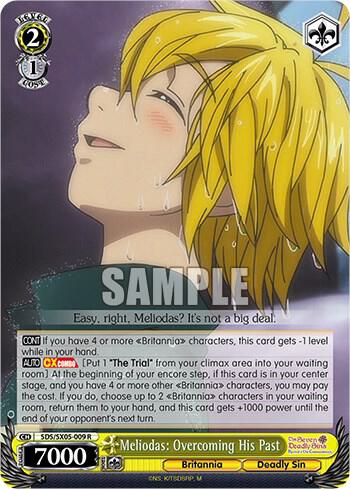 Meliodas Overcoming His Past SDS/SX05-009 R The Seven Deadly Sins: Revival of The Commandments Card