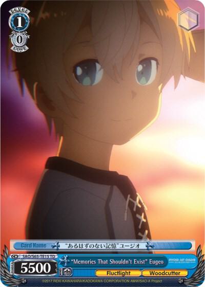 Memories That Shouldnt Exist Eugeo SAO/S65-TE15 TD Sword Art Online -Alicization- Card