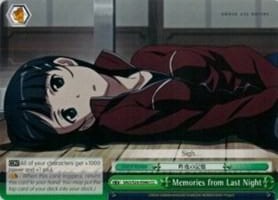 Memories from Last Night SAO/S26-E040 CC Sword Art Online Vol.2 Card