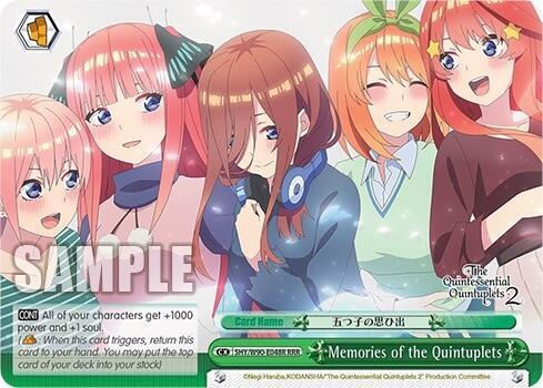 Memories of the Quintuplets RRR 5HY/W90-E048R RRR The Quintessential Quintuplets 2 Card