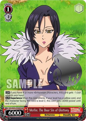 Merlin The Boar Sin of Gluttony DSR SDS/SX05-070DSR DSR The Seven Deadly Sins: Revival of The Commandments Card