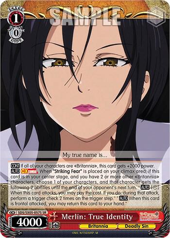Merlin True Identity SR SDS/SX05-057S SR The Seven Deadly Sins: Revival of The Commandments Card