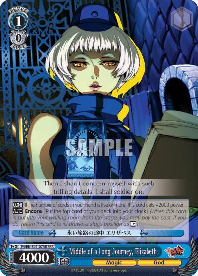 Middle of a Long Journey Elizabeth RRR P4/EN-S01-075R RRR Persona 4 ver.E Card