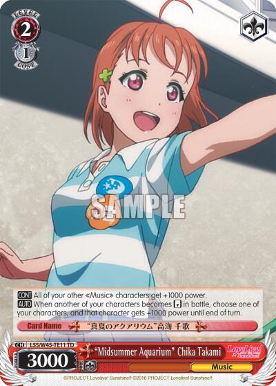 Midsummer Aquarium Chika Takami LSS/W45-TE11 TD Love Live! Sunshine!! Card