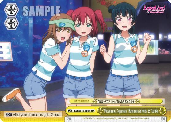 Midsummer Aquarium Hanamaru and Ruby and Yoshiko LSS/W45-TE07 TD Love Live! Sunshine!! Card