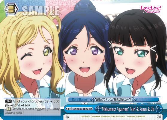 Midsummer Aquarium Mari and Kanan and Dia LSS/W45-TE22 TD Love Live! Sunshine!! Card