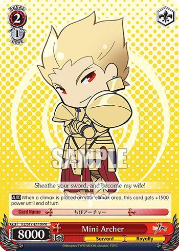 Mini Archer FZ/S17-E110 PR Fate/Zero Card