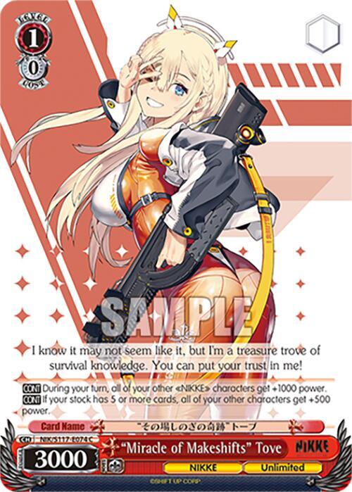 Miracle of Makeshifts Tove NIK/S117-E074 C GODDESS OF VICTORY: NIKKE Card