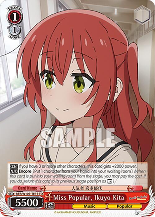 Miss Popular Ikuyo Kita BTR/W107-TE17 TD BOCCHI THE ROCK! Card