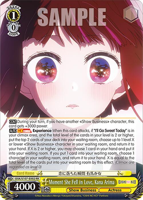 Moment She Fell in Love Kana Arima OSK/S107-E002 RR [OSHI NO KO] Card
