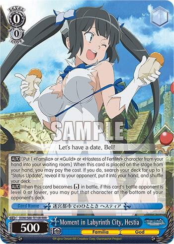 Moment in Labyrinth City Hestia RRR DDM/S88-TE10R RRR Is it Wrong to Try to Pick Up Girls in a Dungeon? Card