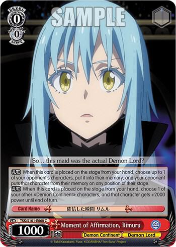 Moment of Affirmation Rimuru TSK/S101-E060 C That Time I Got Reincarnated as a Slime Vol.3 Card