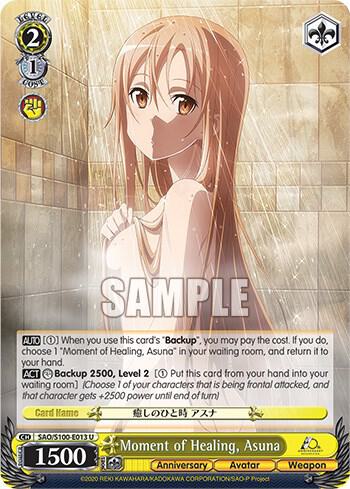 Moment of Healing Asuna SAO/S100-E013 U Sword Art Online Animation 10th Anniversary Card
