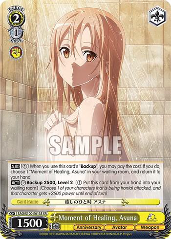 Moment of Healing Asuna SR SAO/S100-E013S SR Sword Art Online Animation 10th Anniversary Card