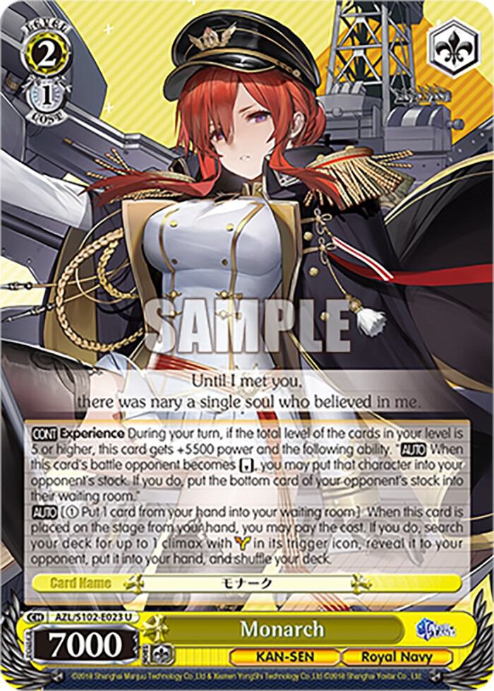 Monarch AZL/S102-E023 U Azur Lane Card