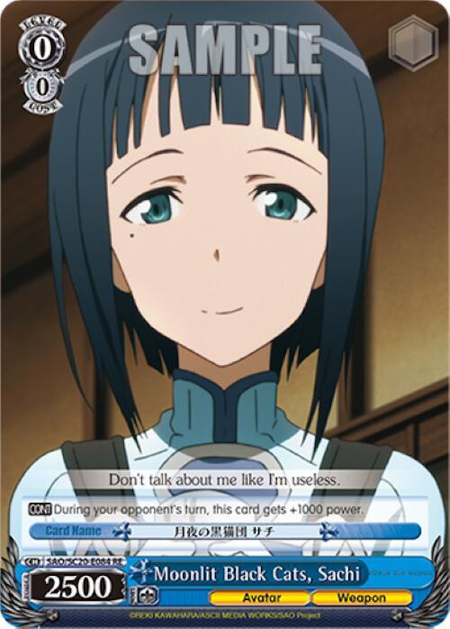 Moonlit Black Cats Sachi SAO/SC20-E084 RE Sword Art Online Chronicle Set Card