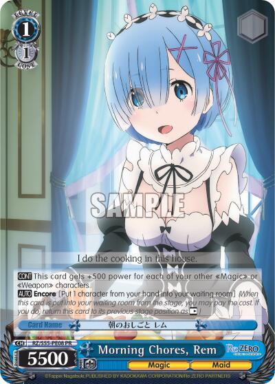 Morning Chores Rem RZ/S55-PE08 PR Re:ZERO Vol.2 Card